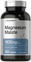 Horbäach Magnezu Malenian 124; 1800mg XI124; 250 Powleczone Caplets XI124; Wegetarianin, Non-GMO, Gluten