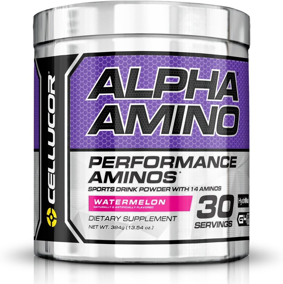 Cellucor Alpha Amino EAA & BCAA Proszek 124; Rozgałęziony łańcuch zasadnicze aminokwasy + elektrolity 124; Arbuz 124; 30 Służenie