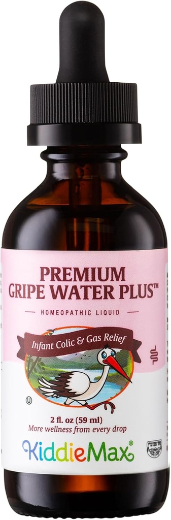 Maxi Health Gripe Water for Babies - Szybkie działanie Homeopatic Colic Baby Gas Drops dla noworodków - Naturalna rumianek, imbir, mięta pieprzowa i koper