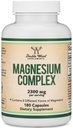 Magnez Complex Supplement 180 Kapsułki (426mg Magnezu elementarnego pod warunkiem 2 300 mg ośmiu różnych form magnezu) MAG- 8 Zapewnia 100% Dzienna zalecana wartość magnezu przez podwójne drewno