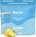 Nectar Energy Booster - Kofeina organiczna, B12 & Elektrolity - Bez cukru & Zero Calorie - Zdrowa kawa, Napoje energetyczne i Soda alternatywna - Nawodnienie i suplement energetyczny (Lemon 18 Pakiety proszkowe)