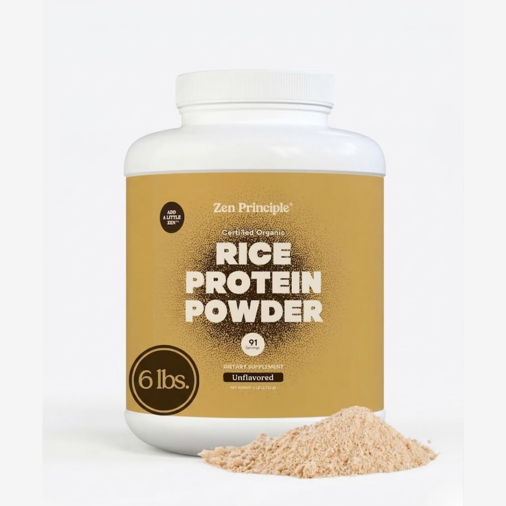 Zen Principle Organic Brown Rice Protein 6 LB. USDA Certified Organic. Nieskazitelny. Nie-GMO. Wegan.
