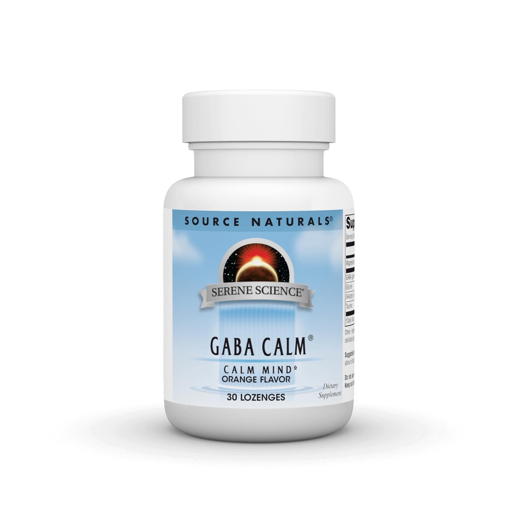 Źródło Naturals Serene Science GABA, 125 mg, Orange Flavored * - 30 Lozenges