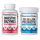 CHOICE lekarza 100 Miliard + Digestive Enzym 60ct Bundle - Zaawansowane wsparcie zdrowia Gut