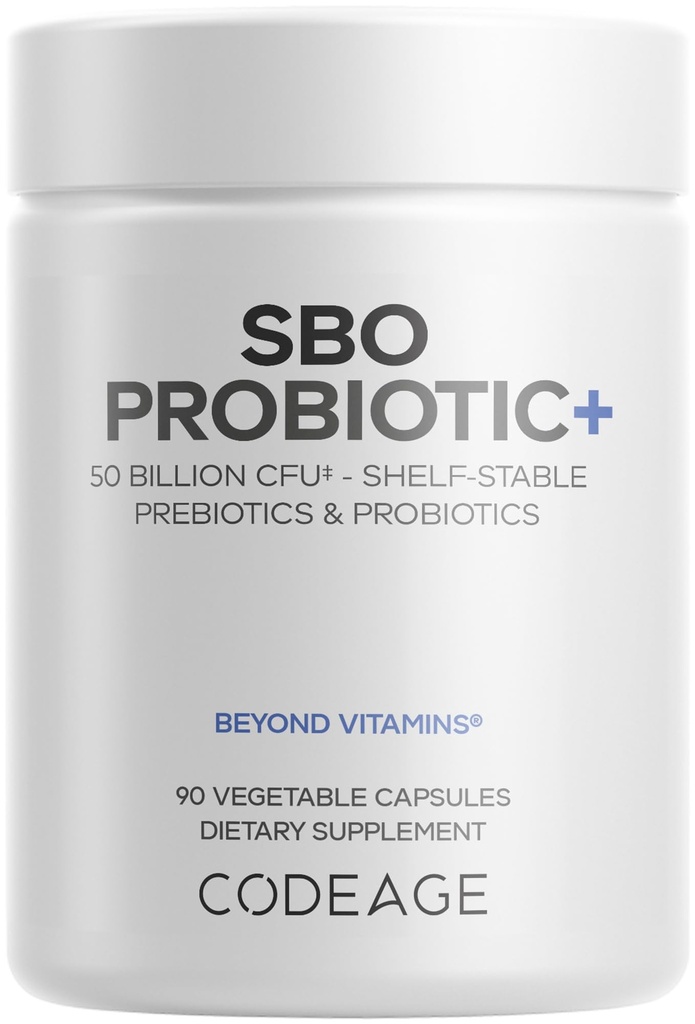 Codeage SBO Probiotyki, 50 Miliard CFU Per serving, Multi Strain Soil Based Organizms Mieszanka i organiczny fermentowany mieszanka botaniczna, Shelf- Stabilny, 90 Kapsułki
