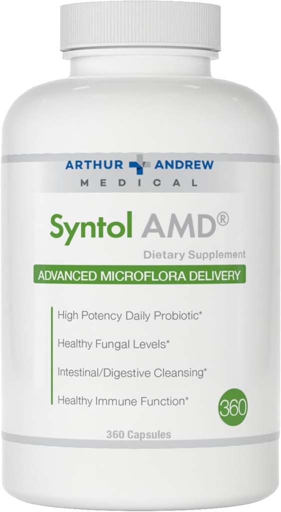 Arthur Andrew Medical, Syntol, 3- in-1 Formuła z Probiotyki, Fiber prebiotyczny i Yeast Cleansing Multi- Enzymy, 360