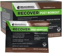 Bodi Recover protein serwatki w proszku Blend- Post- Workout Czekoladowy suplement serwatki do odzyskiwania mięśni z 20 g białka, BCAA, ekstrakt z granatu - szybki odzysk - 18 Serwowanie pakietów