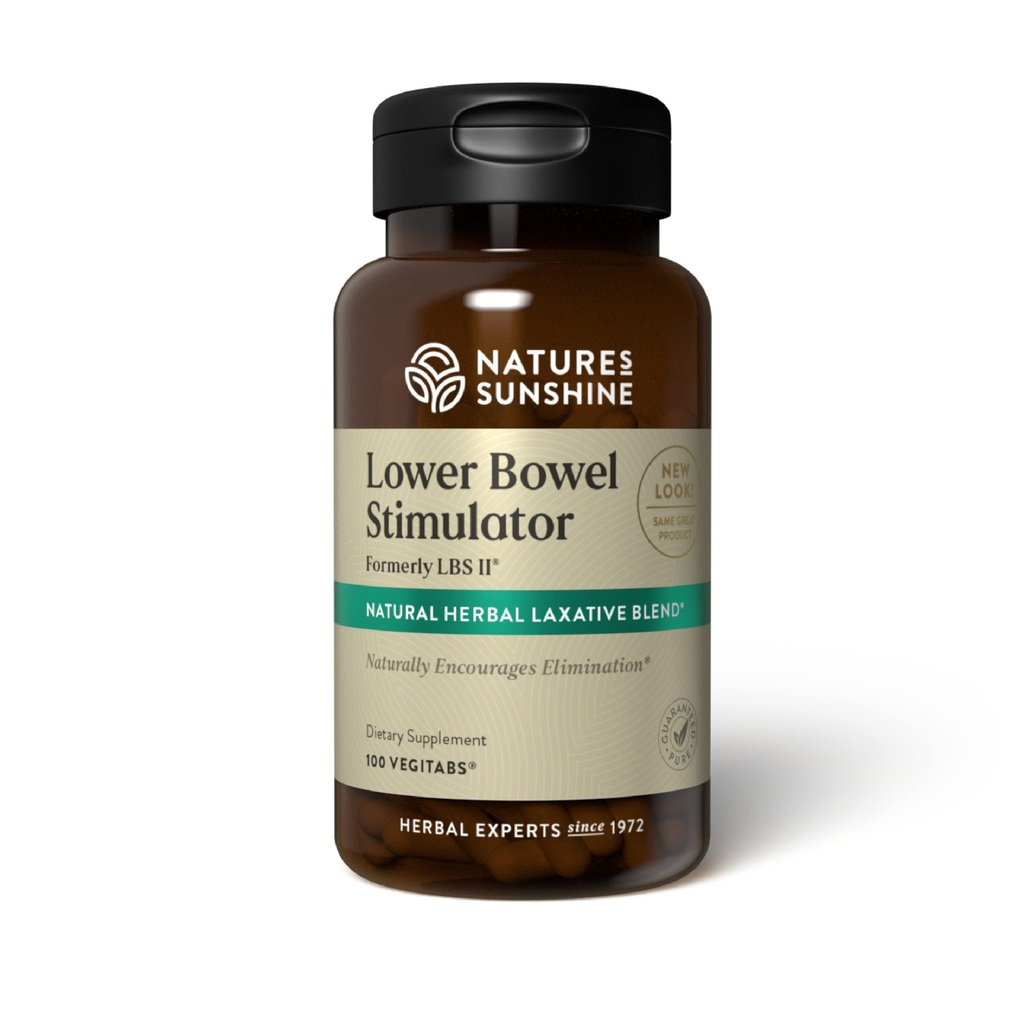 Nature 's Sunshine Lower Bowel Stymulator - Pomaga Relieve Zaparcia - Cleanse & Detox Your Colon z naturalnych składników ziołowych - 25 Sług - 100 Vegitabs