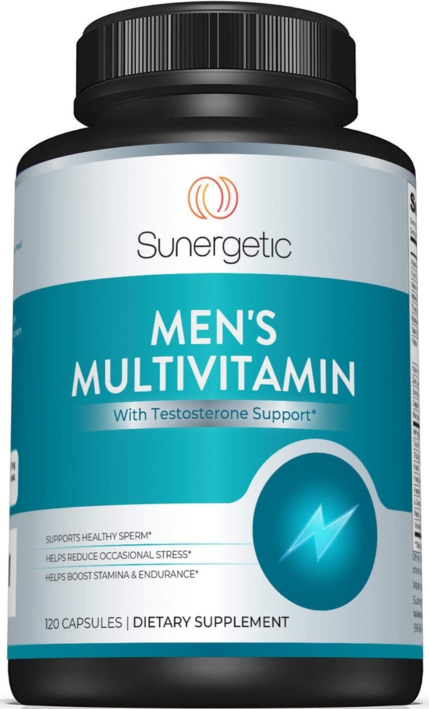Superior Premium Men 's Supplement - Potężny Multivitamin- Wspiera energię, Stamina, Endurance & Stress Management - z cynku, Ashwagandha, Maca, L- Karnityna i Witaminy - 120 Kapsułki