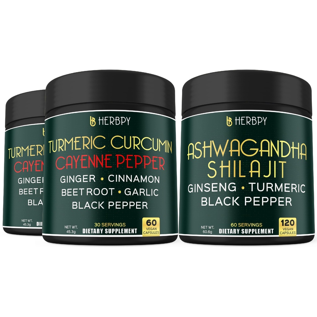 Paleta 7in1 Kurkumina Turmerowa & 5in1 Aszwagandha Suplement Shilajit