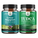 Zestaw do detoksykacji i naprawy wątroby oraz zaawansowany suplement do wsparcia czynności wątroby TUDCA - z mlekiem Thistle Dandelion Root Turmeric i ekstrakt z karczocha - dodatkowa siła TUDCA 500mg Bile Salts