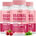 NOWY ROK Probiotyki waginalne dla kobiet z prebiotykami, ekstrakt żurawinowy i mieszanka Lactobacillus Probiotic, wspomaga zdrowe pH Równowaga, Kontrola zapachu, Flora waginalna - 180 Kapsułki