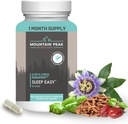 Mountain Peak Nutritionals Sleep Easy - Supplement Supplement Supplement Promoting A Relaxed & Calm Mood - 5- HTP, Amino Acids, Melatonin, & Magnez - Hypoalergenic Dietetic Supplement (60 kapsułki)