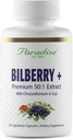 Paradise Herbs Bilberry z Goji & Chrysanthemum Suplementy, Super Potent, Ultra Pure, Non-GMO, Gluten Free, Wegan, 60 Kapsułki wegetariańskie