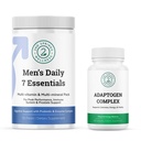 Men 's Daily 7 Essentials & Adaptogen Complex Bundle - Kompletne Multivitamin Pack and Stress Adaptation Support for Men' s Optimal Health