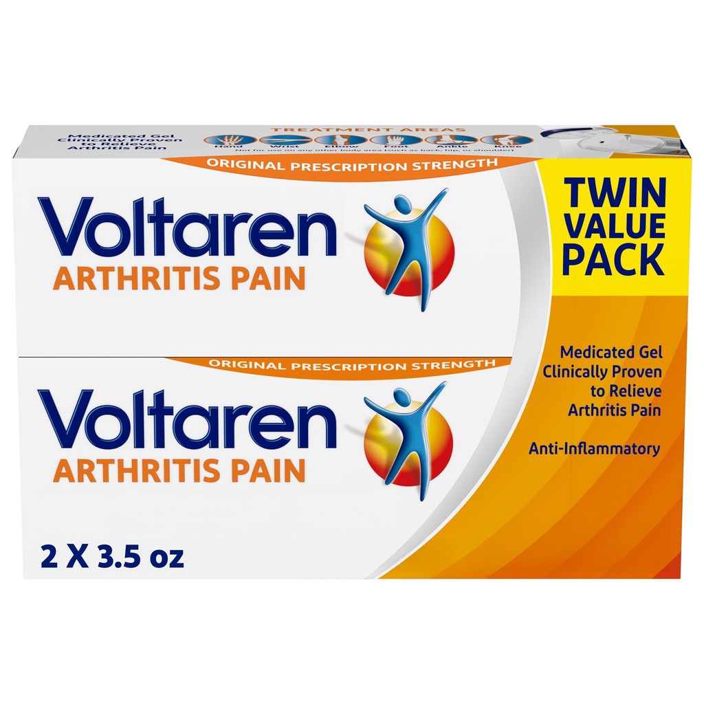 Voltaren Artretitis Pain żel do potężnego, miejscowego bólu Artretitis Relief z diklofenakiem - NOWOŚĆ Easy Open Cap - 100 g x 2
