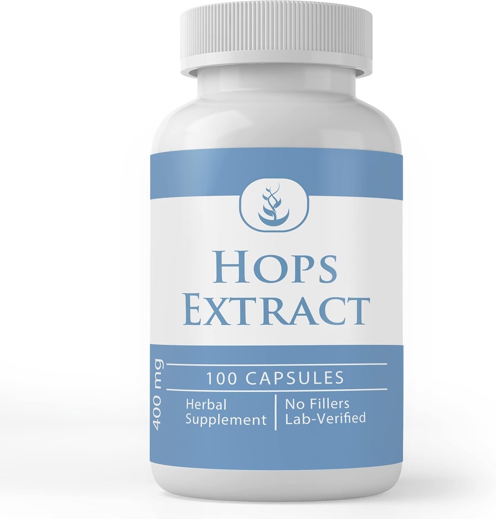 PURE Original INGREDIENTS Hops Extract, (100 Kapsułek), zawsze czysty, bez dodatków lub wypełniaczy, Laboratorium zweryfikowane