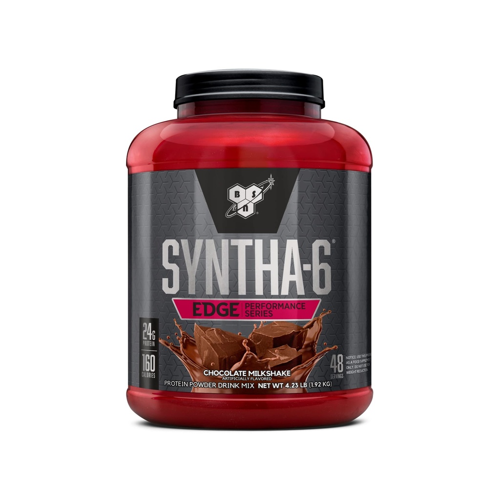 BSN SYNTHA- 6 EDGE proszek z białka, z hydrolizowanej serwatki, Kazeina mikrokrystaliczna, Izolat białka mleka, niski cukier, 24 g białka, Czekoladowy Milkshake, 48 Służenie