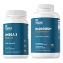 Dr. Tobias Omega 3 Bisglicynian oleju rybnego i magnezu, Wysoka absorpcja, Wspomaga serce, mózg, immunologiczne, energia, mięśnie, kości i wspólnego zdrowia, Non-GMO