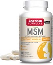 Jarrow EFLAS MSM 1000 mg - 100 Kapsułek wegetariańskich - Metylosulfonylometan - Źródło siarki - Suplement diety Wspiera i wzmacnia połączenia - Do 100 Sług