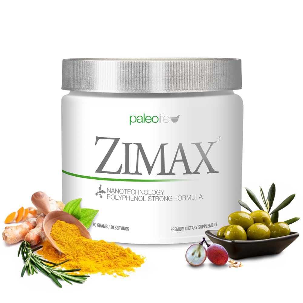 ZIMAX Super ANTIOXIDANT - 100% naturalna - Kurkumina o wysokiej absorpcji, ekstrakt z rozmarynu, ekstrakt z nasion winorośli, ekstrakt z liści oliwek ORAC 3,451,770 (pochłaniacz) 90 gramów (1- Pack)