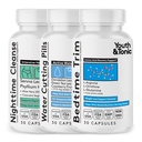 Młodzież & Rzeźba toniczna Lean Cleanse - Poczuj zapalniczkę & Więcej Toned, Waga wodna & Bloating Relief, Detox & Fluid Loss Support - Bedtime Trim, 15 dzień Colon Cleanser, 90 Pigułki do metabolizmu i zdefiniowane ciała