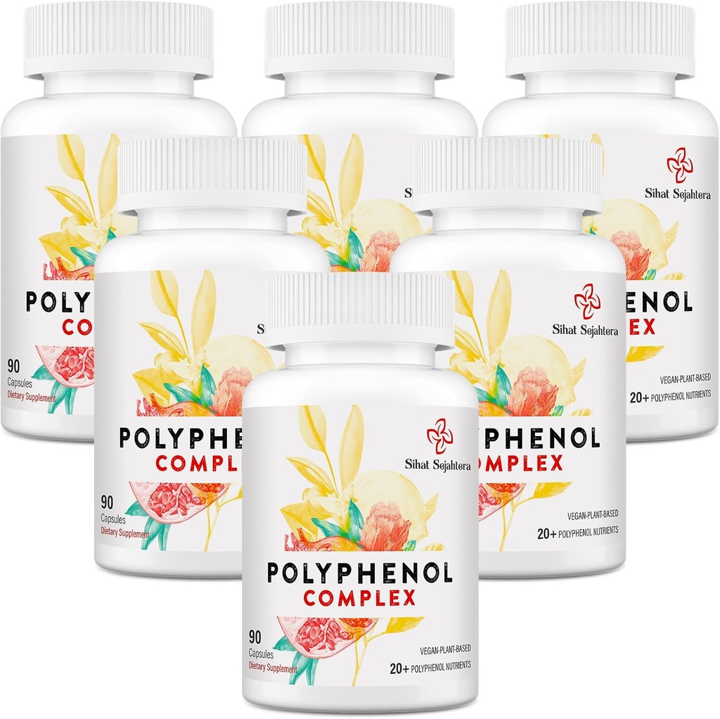 67,500 MG suplement polifenoli - Potężne przeciwutleniacze i polifenol do obrony wieku, polifenol Superfood, Quercetin, Resveratrol, Zielona herbata, Plant- Based & Energy, Wsparcie immunologiczne, 540 Kapsułki