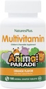 Nature Plus Animal Parade Dzieci Chewable Multivitamin - Pomarańczowy Flavor - 180 Animal- Shaped Tablets - Promotes Health & Well- Being - wegetarianin, Gluten Free - 90 Służenia