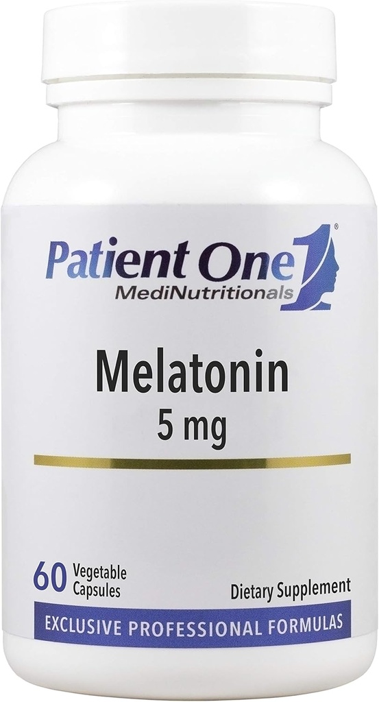 Pacjenta 1 Melatonina 5 mg co 12 godzin; Suplement do wsparcia zdrowego snu / cyklu budzenia *