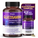 Sotalix Glukozamina 650mg - All- in-1 Joint Support with Chondroitin, MSM, Collagen, Turmeric, Witamina D3 & Kwas hialuronowy - 150 Kapsułki - Shellfish- Free