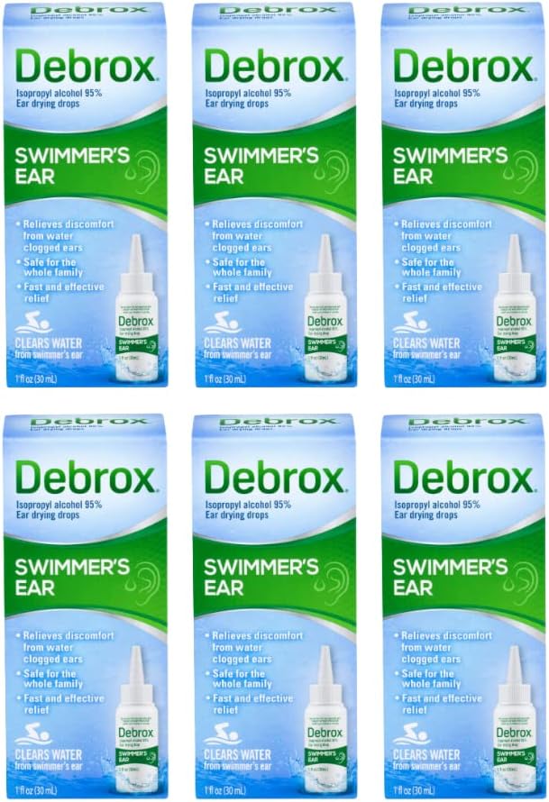 Debrox Swimmer 's Ear Drops dla dorosłych i dzieci, 1 Fl oz. (Opakowanie zawierające 6)