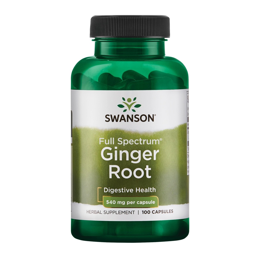 Swanson Premium Brand Ginger Root 540 Miligramy 100 kapsułki