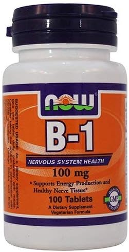 Teraz żywność: B-1 Zdrowie układu nerwowego 100 mg, 100 tab (6 opakowań)