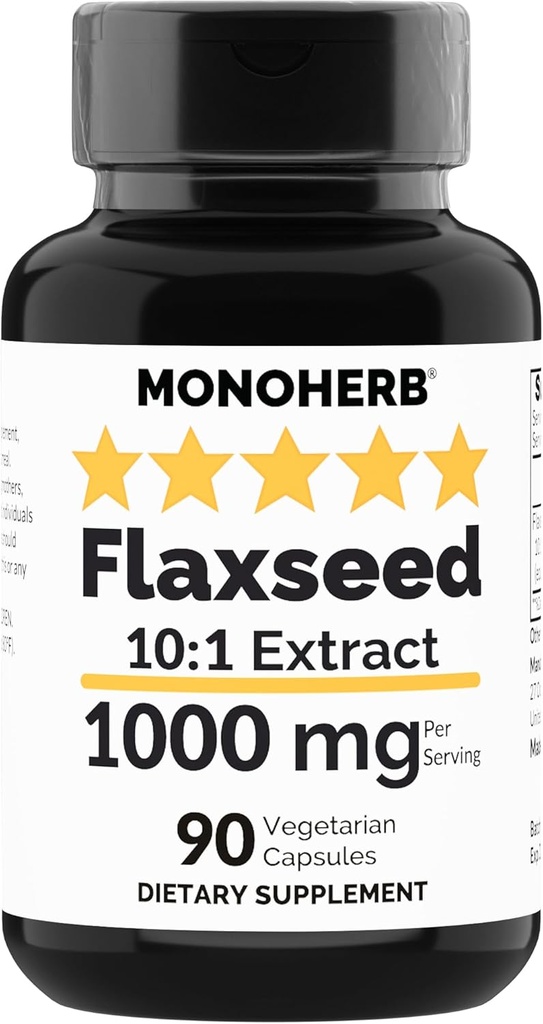 MoNOHERB Flaxseed Extract 1000 mg - 90 Kapsułki wegetariańskie
