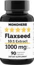 MoNOHERB Flaxseed Extract 1000 mg - 90 Kapsułki wegetariańskie