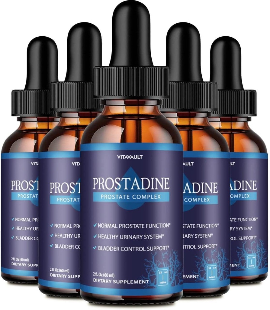 Prostadine, Pothent Prostate Support Liquid Drops, Wysokowymiarowa Prostadine dla ogólnego Prostate Wellness, Easy- to- Use Dropper Form (5 opakowań)