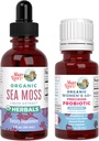 MaryRuth Organic Probiotic Trawienie (Malina) dla kobiet 40 + & Sea Moss Drops 124; USDA Organic, Clean Label Project Verified ® Revidence 124; Witaminy dla Gut Health and Immunity Revidence 124; Vegan, Non-GMO, Gluten Free