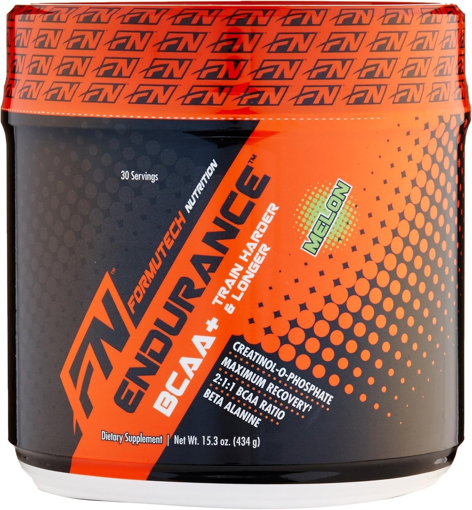Endurance BCAA Plus, Zaprojektowany do treningu ciężej i dłużej z Beta Alanine, Melon, 434 Gram