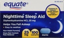 Równanie nocnej pomocy uśpienia 25 mg, 00 Mini- Capplets, 100 Count