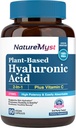 Hyaluronic Acid Supplement, z witaminą C, 250 mg na bazie Plant- Based HA, 90 Vegan Caps, do skóry i oczu, Collagen Production, Łatwe wchłanianie
