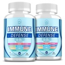 Suplement wsparcia immunologicznego, 10- in-1 Immune Defence z witaminą C, B6, B12, VIT D, Cynk, Echinacea Turmeric Elderberry Immune Boosters dla dorosłych - 120 Kapsułek (2 opakowania)