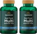 Swanson Real Food Multi Men 's Multimineral Men' s Health Prostate Response Bladder Supplement Vegan Gluten- Free Non-GMO 90 Veggie Capsules Veg Caps (2 opakowania)