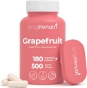 Grejpfrut Seed Extract 500mg - derived from Citrus Paradisis, 180 Kapsułki wegetariańskie, Organic Naringin Suplement dla Daily Energy & Balance, 6- Month Supply, GMP Certified, Made in USA