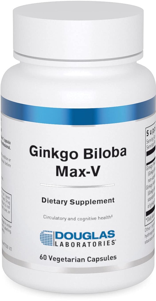 Douglas Laboratories Ginkgo Biloba Max- V XI124; Wspomaga zdrowe krążenie 124; 60 Kapsułki