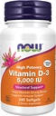 Teraz suplementy, Witamina D-3 5000 j.m., Wysoka potencja, Wsparcie strukturalne *, 240 Softgels z Worldwide Nutrition Keychain