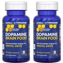 Dopamina Brain Food - 650mg L- Tyrozyna Supplement - Dopamina Supplement for Focus & Mental Drive - Wspomaga mentalną energię - Neuroprzekaźnik Wsparcie z witamin B - 120 Kapsułki