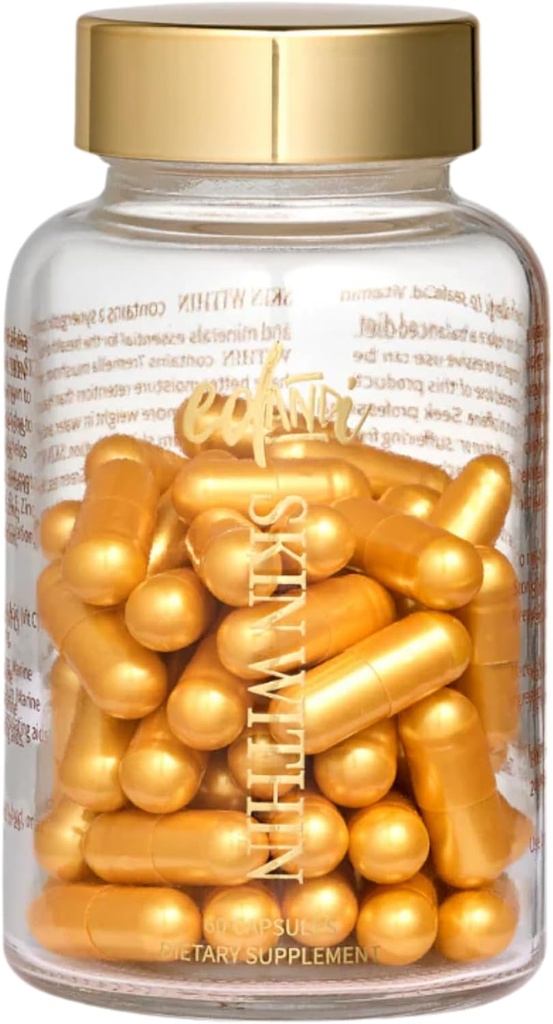Skóra wewnątrz włosów skóry i paznokci Kolagen Naturalny suplement diety z witaminą C i marine Kolagen, 30 Day Supply, 60 Kapsułki