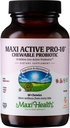 Maxi Health Active Pro- 10 Dzieci Probiotyczne Chewables - 15 Szczepów do Żywienia i Zdrowia immunologicznego -10 Miliard Probiotycznych Blend- Darmowy, Kosher - Obsługuje Gut Health, Wegetarianin - 60 ct (półka Stable)