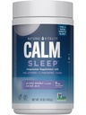 Natural Vitality Calm Sleep, Melatonin & Magnezu Citrate, Sleep Aid Drink Mix, GABA, Pomoc, Wegan, Gluten Free Non-GMO, Mieszane Berry, 16 Oz