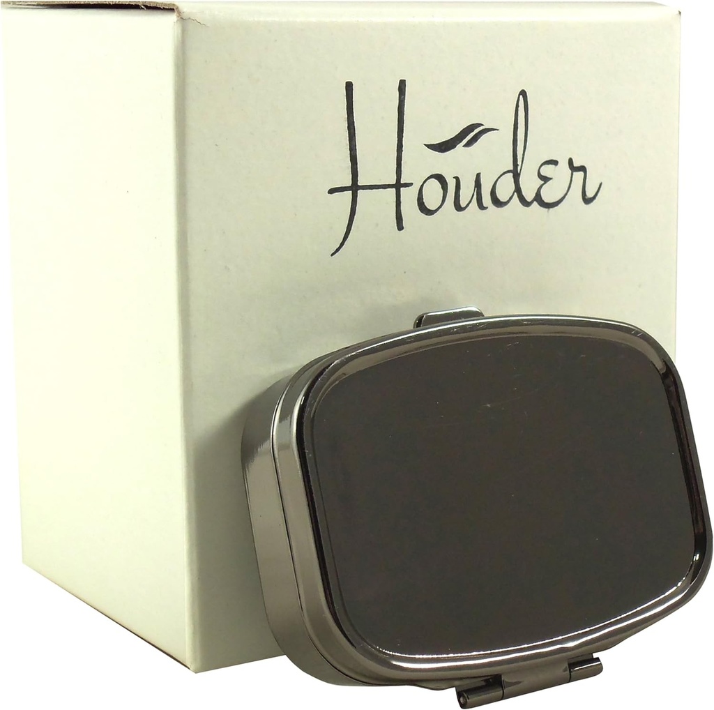Houder Classy Gray Metal Pill Box Ozdobne pióro skrzynka z upominkiem - Nosić swoje leki w stylu (prostokątny)